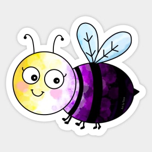 Enbee. Nonbinary bee. Sticker